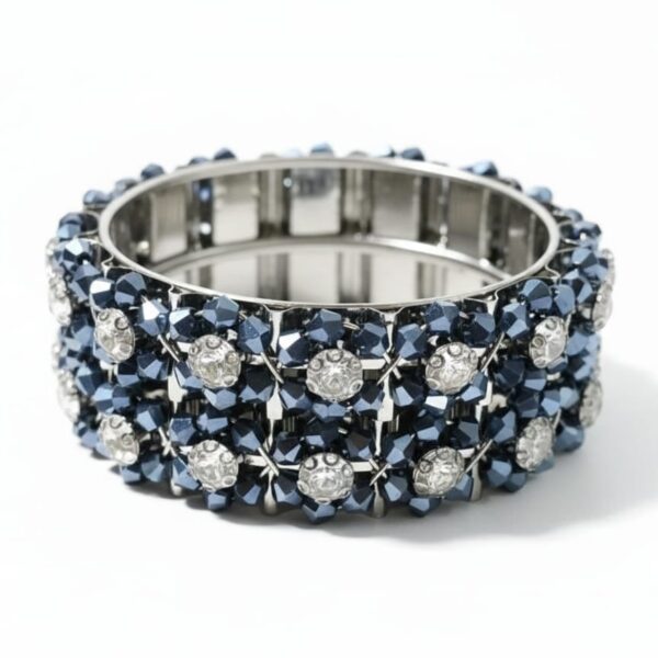 Black Crystal Designer Bangle