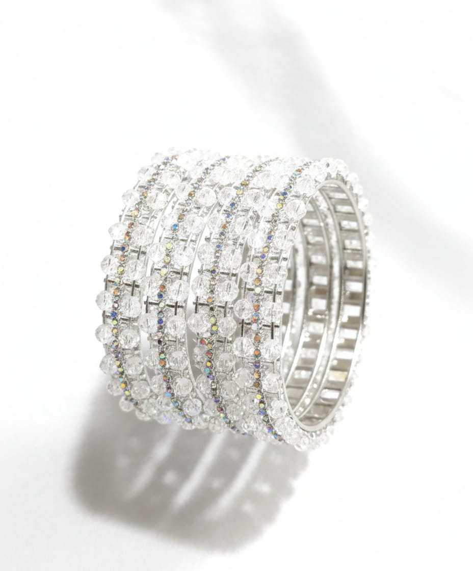 Premium Clear Crystal Designer bangle