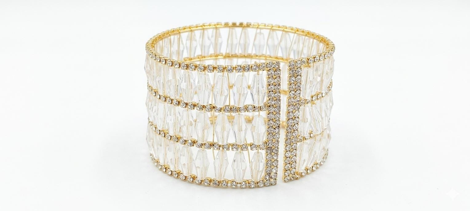Premium Multi-Row Crystal Kada