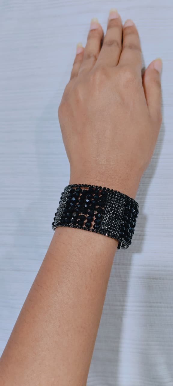 Black Crystal Statement Kada - Image 2