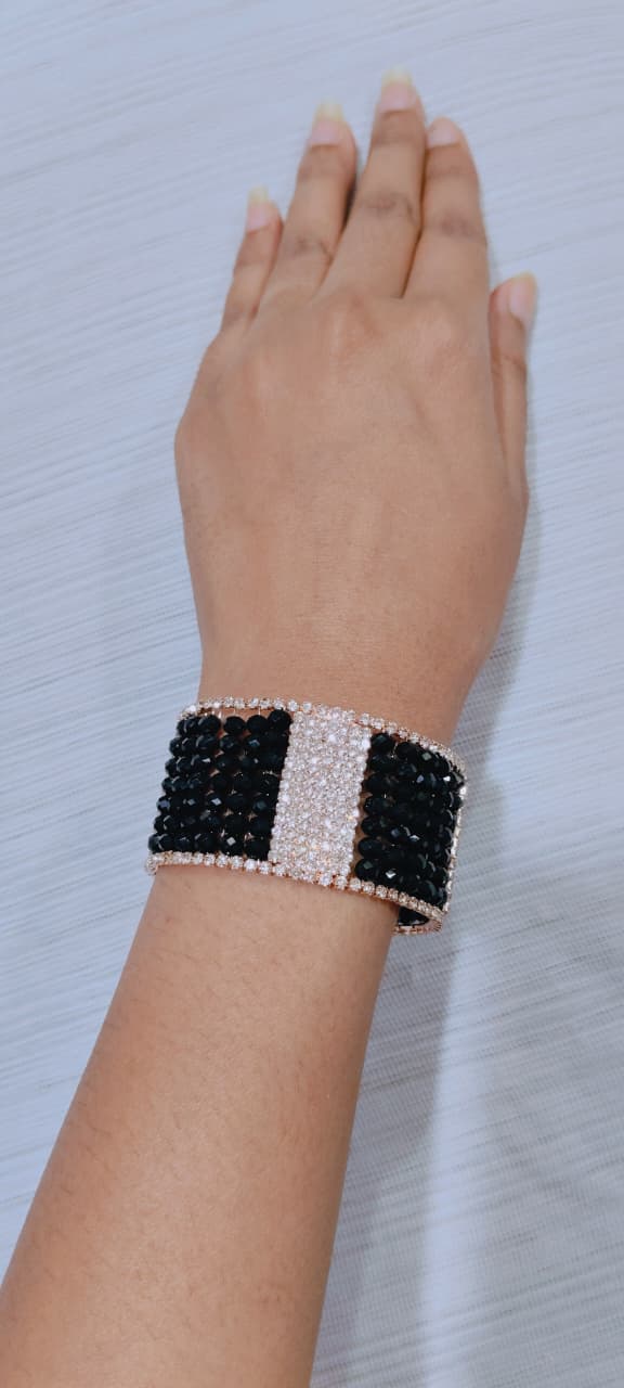 Black Crystal Statement Kada - Image 3